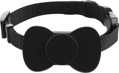 GPS KattenTracker - Zonder Maandelijkse Kosten - Werkt Met iOS/Android - IP67 Waterdicht - CR2032 Batterij (1+ Jaar) - Verstelbare Nylon Halsband - Zwart