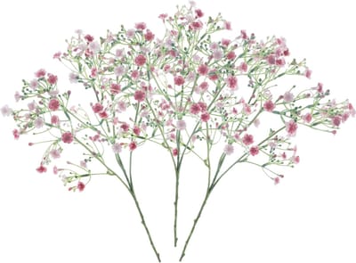 Bellatio Design Kunstbloem Gipskruid Viette - 3x - 45 cm - roze - tak - kunst zijdebloem - Gypsophila