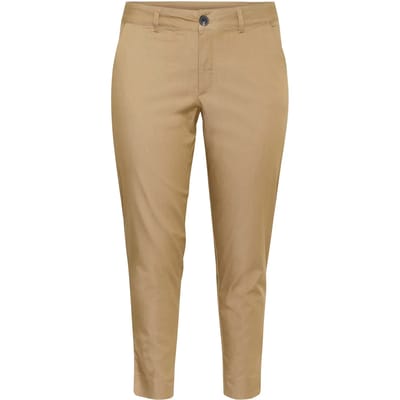 Damesbroek 7/8 chino KAFFE Curve Leana