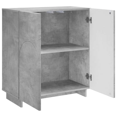vidaXL - Dressoir - Betongrijs - 67 - x - 34,5 - x - 75 - cm - Bewerkt - hout