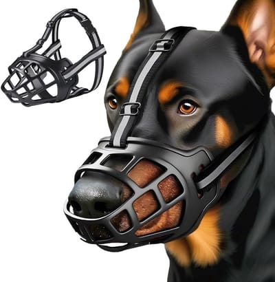 Hondenmuilkorf 4# - Zacht rubber - Ademend en comfortabel - Voorkomt bijten of ongewenst gebruik - ShopVlot