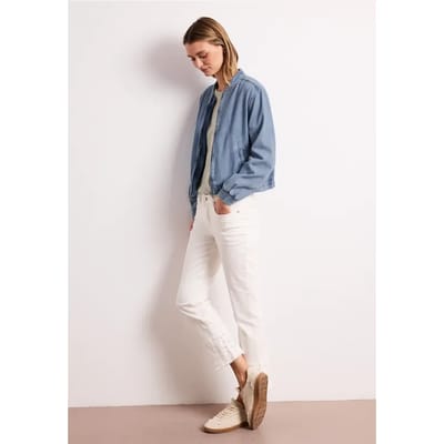 Denim-look blouson met zakken