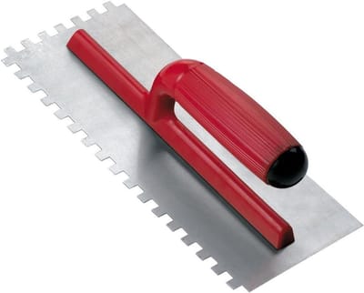 Kam Schuurbord - Tegelgereedschap Schuurbord - Tegels Egaliseren - Open Kunststof Handvat - 28 cm - Grijs