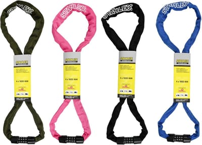 Stahlex Ø4mm / 100cm kettingslot schlechts 360g ketting met cijferslot Het eerste echte fietsslot voor uw kind zwart