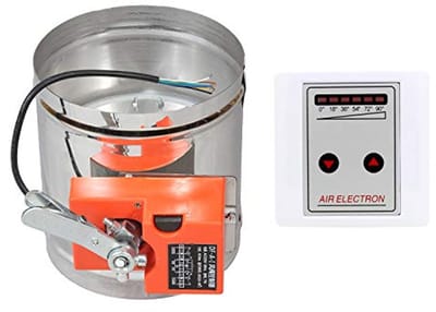 Elektrische Regelklep 220V met 5 Posities voor Ventilatoren - Diameter 100mm