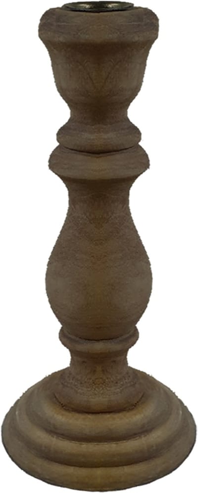 by Mooss - Kandelaar - Hout - 25cm - Landelijk - Sober - Stoer - Hip - Trendy - Decoratie - Decoratief - Gezellig