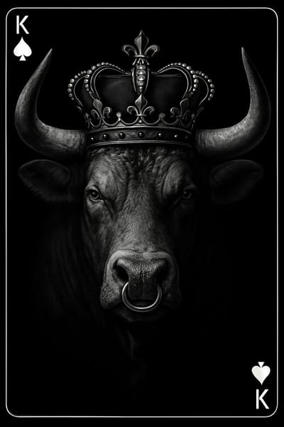 Royal Bull- Kristal Helder Galerie kwaliteit Plexiglas 5mm. - Blind Aluminium Ophangframe - Luxe wanddecoratie - Fotokunst - professioneel verpakt en gratis bezorgd