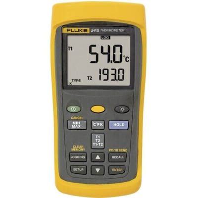 Fluke 54IIB 50HZ Temperatuurmeter -250 - +1767 °C Sensortype E, J, K, N, R, S, T