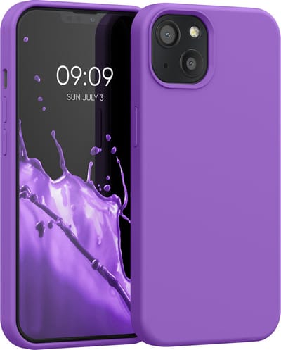 kwmobile telefoonhoesje geschikt voor Apple iPhone 13 - Hoesje met siliconen coating - Smartphone case in orchidee lila