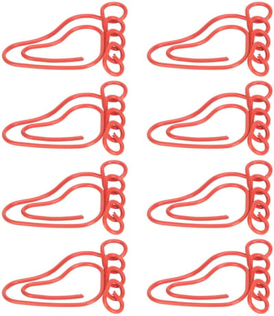 Dailygoods- Voetpaperclips 50 Stuks - Metalen Antislipclips - Schattig Ontwerp - Lichtgewicht - Duurzaam - Multifunctioneel - Paperclips