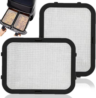 Magnetische RVS Spatdeksels: 2 Stuks Fijnmazige Spatbescherming voor Airfryer en Keukenaccessoires