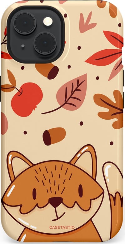 Casetastic hoesje geschikt voor Apple iPhone 15 - MagSafe - Dubbellaagse bescherming - Boskat op avontuur - Fashion Case - Zand Terracotta Rood