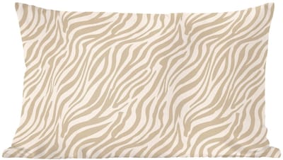 Sierkussens - Kussentjes Woonkamer - 60x40 cm - Zebra - Patroon - Beige