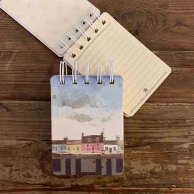 Alex Clark klein spiraal gebonden notitieblokje kust ~Harbour Cottages Small Spiral Bound Notepad'