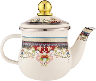 Emaille Waterkoker - Theepot Stovetop - Thee Zetten - Zuur en Alkali Bestendig - 600 ml Capaciteit - One Color