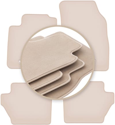 PREMIUM beige vloermatten voor: Mazda 2 II hatchback 2007-2015