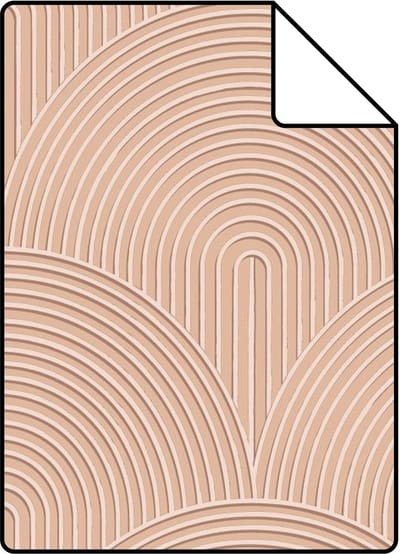 Proefstaal ESTAhome behang 3D-motief perzik roze - 26.5 x 21 cm - 131103-S