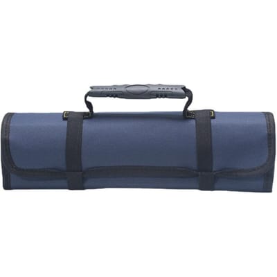 Grand sac à outils enroulable pour clés avec 22 poches, sac de rangement en toile imperméable pour clés pour électricien artisanal bleu