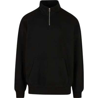DEF - Zipper Crewneck Sweater/trui - S - Zwart