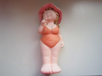 Zomerse Dame Oranje hoogte 35 cm