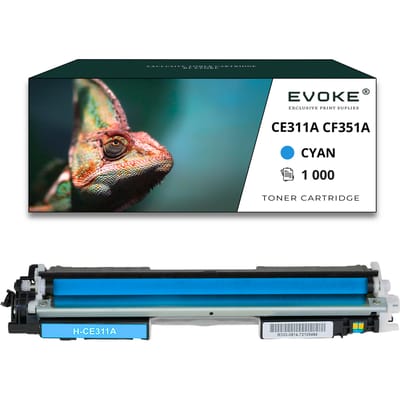 Evoke Compatibele Toner voor Hp Ce311A Ce-311A 126A Cf351A Cf-351A 130A Cyaan 1000 Pagina's Laserjet Pro Cp1025 Cp1025Nw Mfp M175A M175Nw