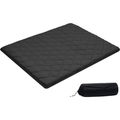 VEVOR Japanse Tatami-mat, Opvouwbare Japanse Tatami-matras in Queensize, Futonmatras met Opbergtas en Sluiting, 9-laags Vloermat voor Slapen, Slaapzaal, Meditatie, Yoga, 80 x 60 x 3.5 inch, Zwart