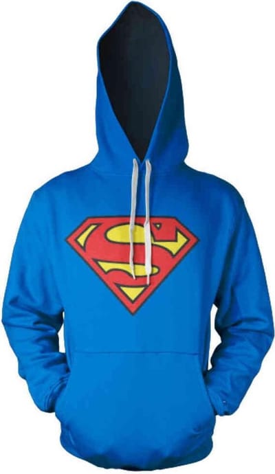 Superman Shield Logo Heren Trui met capuchon - blauw - S