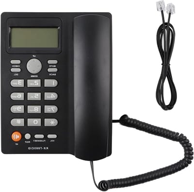 Vaste Telefoon - Beller ID - Thuisgebruik - Verbeterde Audio - 22 x 22 x 6 cm - Zwart