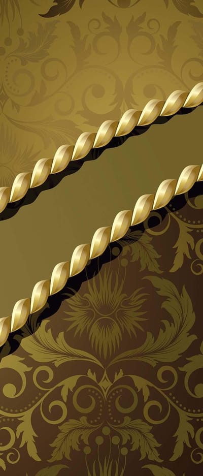 Fotobehang Golden Ornamental Pattern | DEUR - 211cm x 90cm | 130g/m2 Vlies