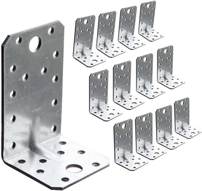 Hoekbeugels 12 x Heavy Duty (90 x 50 x 55 x 2,5 mm) - Versterkte Staalverbindingen voor Hout