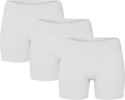 3-Pack Dames Onderbroek - Fietsbroekje - Naadloos - Korte Pijpjes - Wit - Maat S/M