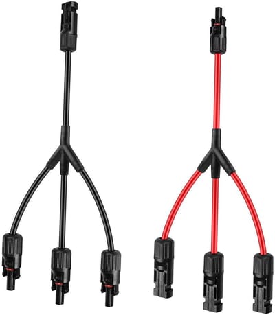 Zonnepaneel Y-stekker voor fotovoltaïsche connectoren - IP67 Waterdicht, Compatibel met 2,5 mm² tot 6 mm² kabels