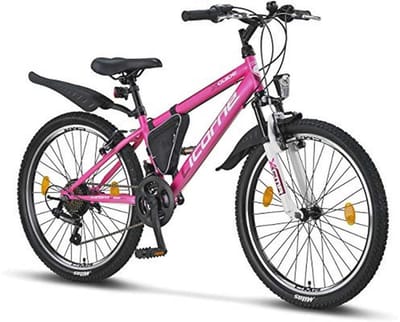 Mountainbike - Sportfiets Terreinfiets - All-terrain fietsen - 21 Shimano versnellingen - 24 inch - Roze/wit