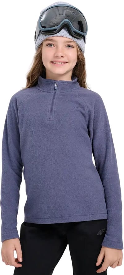 4F Sweater Fleeceowa Meisjes Donkerblauw - Maat 158-164cm