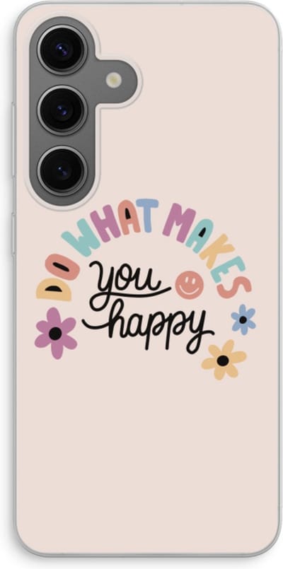 Case Company® - Hoesje geschikt voor Samsung Galaxy S24 hoesje - Happy days - Soft Cover Telefoonhoesje - Bescherming aan alle Kanten en Schermrand