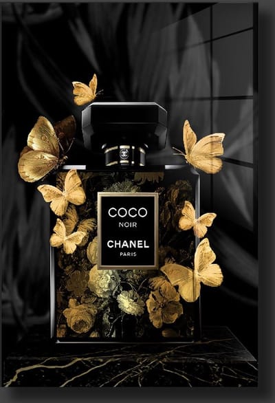 Coco chanel new style schilderij op plexiglas 60x90cm