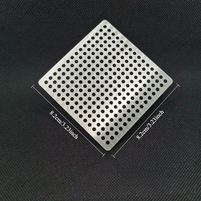 Pièces de Couvercle de Bonde de Douche Passoire Acier Inoxydable 304 Outil de Salle de Bain Coussin de Bonde de Sol Couvercle de Bonde Carré Filtre à Cheveux Crépine d'Évier 8.2cm argenté