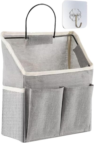 Wandmand Organizer - Hangende Opbergzak - Ruimte Besparen - Waterdicht Canvas - 30 x 23 cm - Grijs