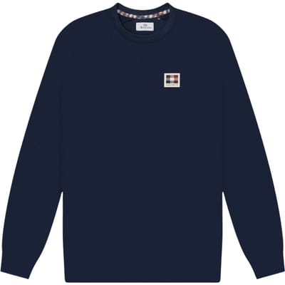 Aquascutum Active Patch Crewneck Marineblauw