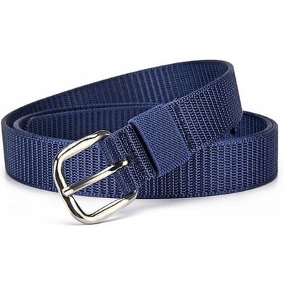 Dames Riem Canvas Naalddoorn Gesp Dunne Tailleband Outdoor Sport Casual Werkbroek Jeans Riem Bergbeklimmen Riem Kinderriem 105cm blue
