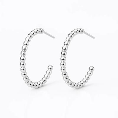 Zilver Oorringen Dames - Dames Oorringen - Zilveren Oorbellen - Zilver Hoepel - Silver Hoops Earrings - Amona Jewelry