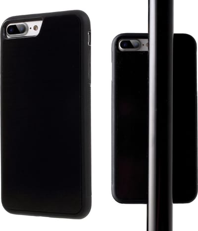 Peachy Anti-Gravity case hands-free selfie cover zwart geschikt voor iPhone 7 Plus 8 Plus hoes nano coating