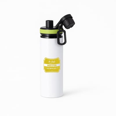 Hacebo® - De beste meester, dat ben ik dus waterfles met draaidop groen - iemand die een meester is - beste ooit - werk - collega - school - verjaardagscadeau - kado - gift - geschenk - afscheidscadeau - water fles - 850ML