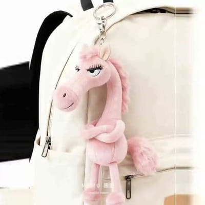 14CM  Jaar van het Paard Pluche Hanger Sleutelhanger Mascotte Pony Poppetje Poppetje Uniek Ontwerp Kindercadeau Huisdecoratie roze