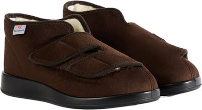 Varomed - Genua winter - Mt 36 - Mokka - Verbandschoenen warm gevoerd - wol gevoerd - CE keurmerk - verbandpantoffels - verbandsloffen -