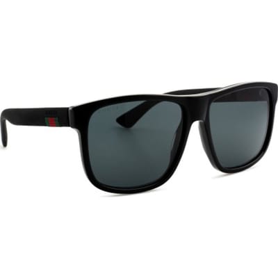 Gucci Zonnebril GG0010S 001 Zwart Rubberen Grijs