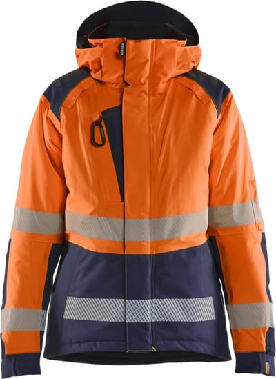 Blaklader 4456-1987 Dames Winterjas High Vis - High Vis Oranje/Marineblauw - L
