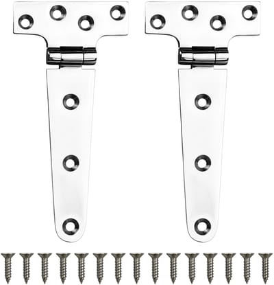Cosensi- Deurscharnieren RVS 316 - T-hinges - Waterdicht - Kleine Scharnieren - Scharnieren Keukenkastjes - Inclusief M5 Schroeven - Afmetingen 151 x 75 x 4.5 mm