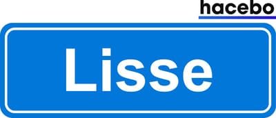Hacebo - Plaatsnaam Sticker - 29x10 CM - Lisse sticker - Verkeersborden sticker - grappige cadeaus - Lisse