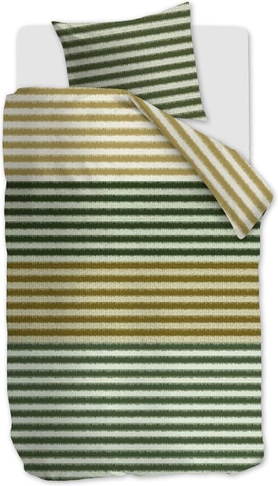 Beddinghouse Misha dekbedovertrek - Eenpersoons - 140x200/220 - Groen